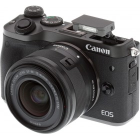Canon Mirrorless EOS M6 ( Black and silver ) + Kit EF-M15-45 IS STM 